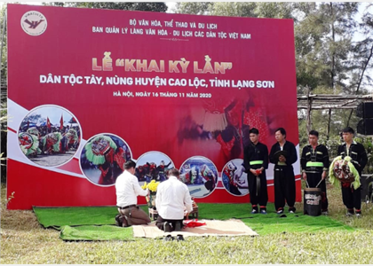 Tái hiện Lễ Khai Kỳ Lằn của dân tộc Tày, Nùng tại 