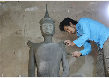 Kỹ thuật đắp tượng trong các công trình Khmer tại 