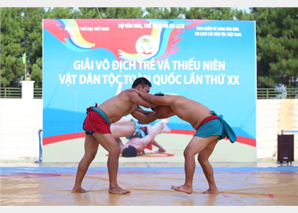 Khai mạc Giải Vô địch trẻ và Thiếu niên Vật dân tộc toàn quốc lần thứ XX 